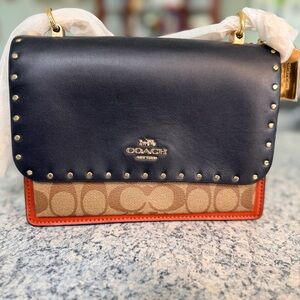 Coach Black and Tan Crossbody Bag